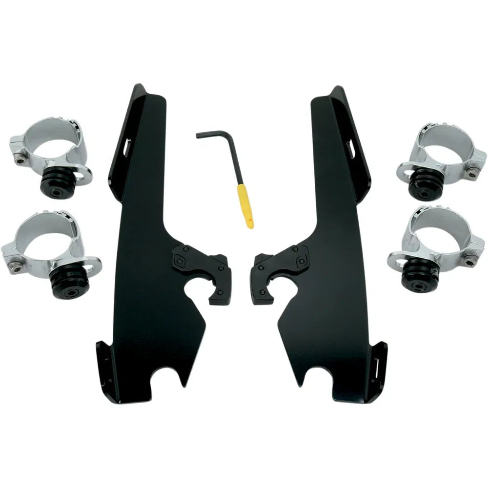 Kit de montaje completo con bloqueo de gatillo para parabrisas Fats/Slim - Kit de montaje con bloqueo de gatillo Fats/Slim - Ancho - Negro
