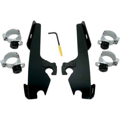 Kit de montaje completo con bloqueo de gatillo para parabrisas Fats/Slim - Kit de montaje con bloqueo de gatillo Fats/Slim - Ancho - Negro