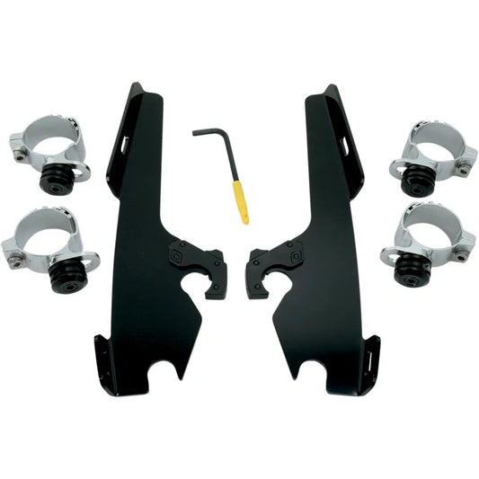 Kit de montaje completo con bloqueo de gatillo para parabrisas Fats/Slim - Kit de montaje con bloqueo de gatillo Fats/Slim - Ancho - Negro