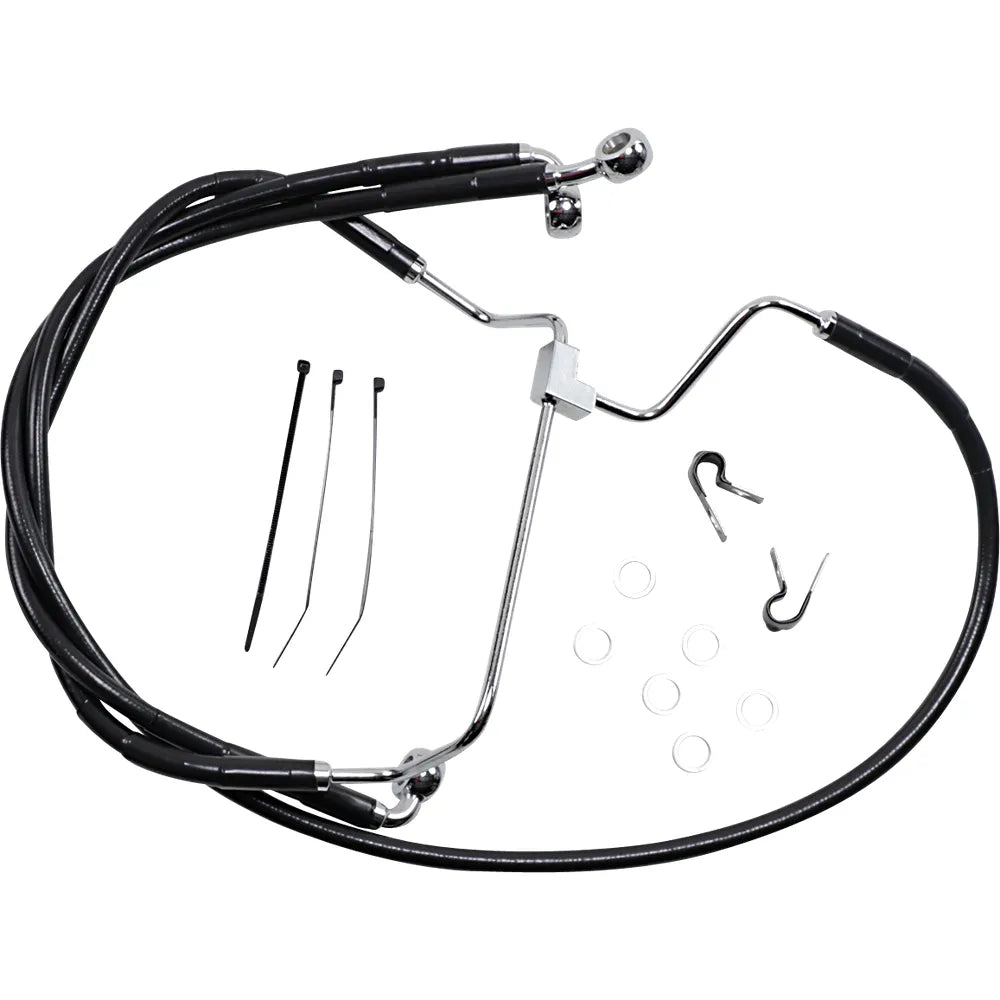 Brake Line - Front - Black - +6"