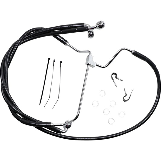 Brake Line - Front - Black - +6"