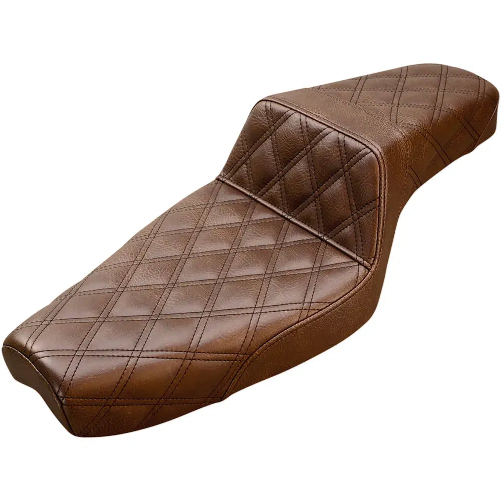 Step Up Seat - Lattice Stitched - Brown - XL796