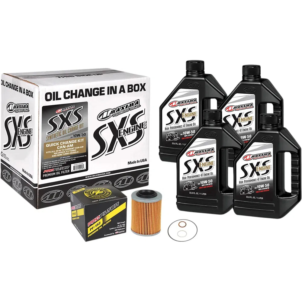 SXS Synthetic Oil Change Kit - Can-Am - 10W-50