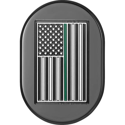 Cubierta de antena - Cubierta de antena - Guardabarros trasero izquierdo - Bandera estadounidense Green Line - Cromo