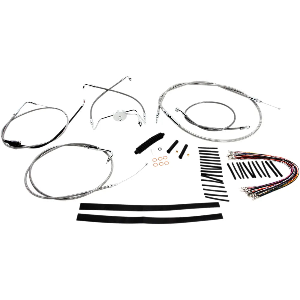 Kit de instalación de manillar XR - Kit de instalación de manillar XR - Perchas para monos de 15"-17" - FLH '07 - Acero inoxidable