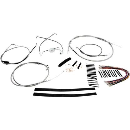 Kit de instalación de manillar XR - Kit de instalación de manillar XR - Perchas para monos de 15"-17" - FLH '07 - Acero inoxidable