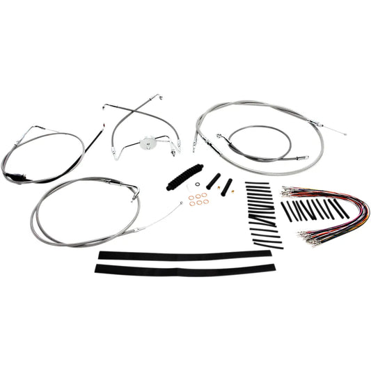 Kit de instalación de manillar XR - Kit de instalación de manillar XR - Perchas para monos de 15"-17" - FLH '07 - Acero inoxidable