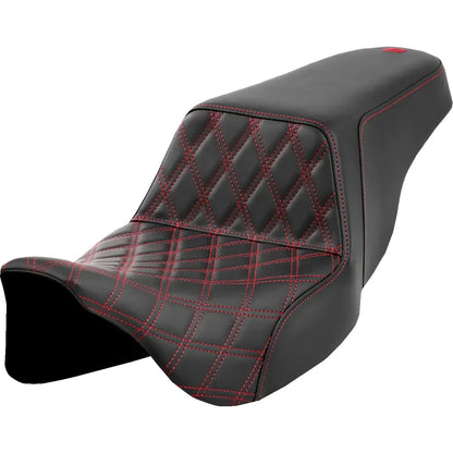 Asiento Saddlemen Lattice Stitch Step-Up Front Lattice Stitch Red Stitch FLH/FLT '08-'23