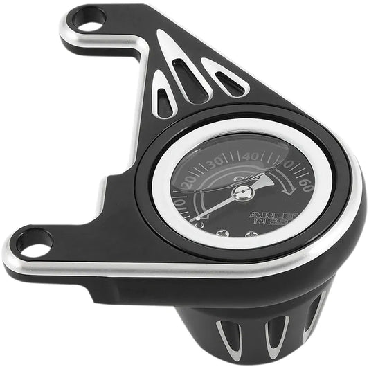 Medidor Presion de Aceite Arlen Ness Deep Cut Negro Anodizado02587
