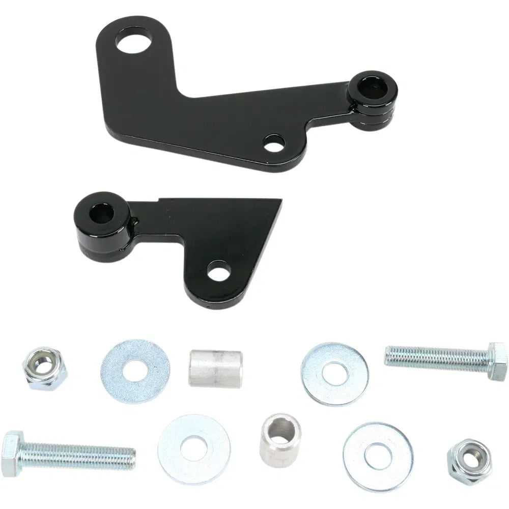 Rear Shock Drop Bracket Lowering Kit - Black - Lowers 1.50" - '07-'09 VT750C2