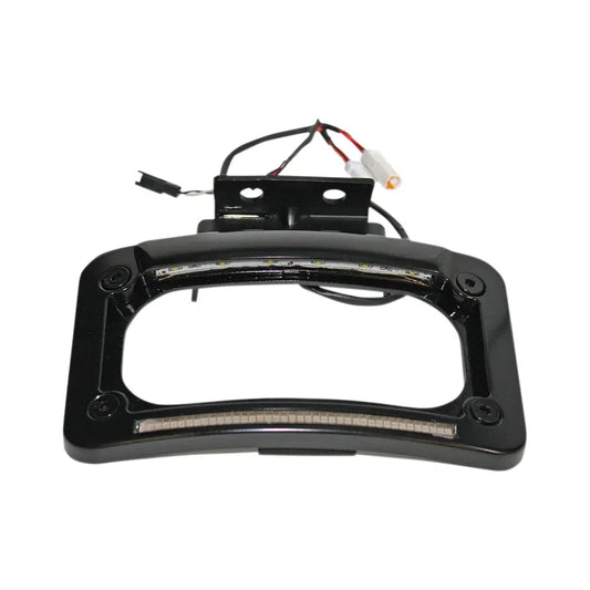 Dual-LED License Place Frame - Indian - Black