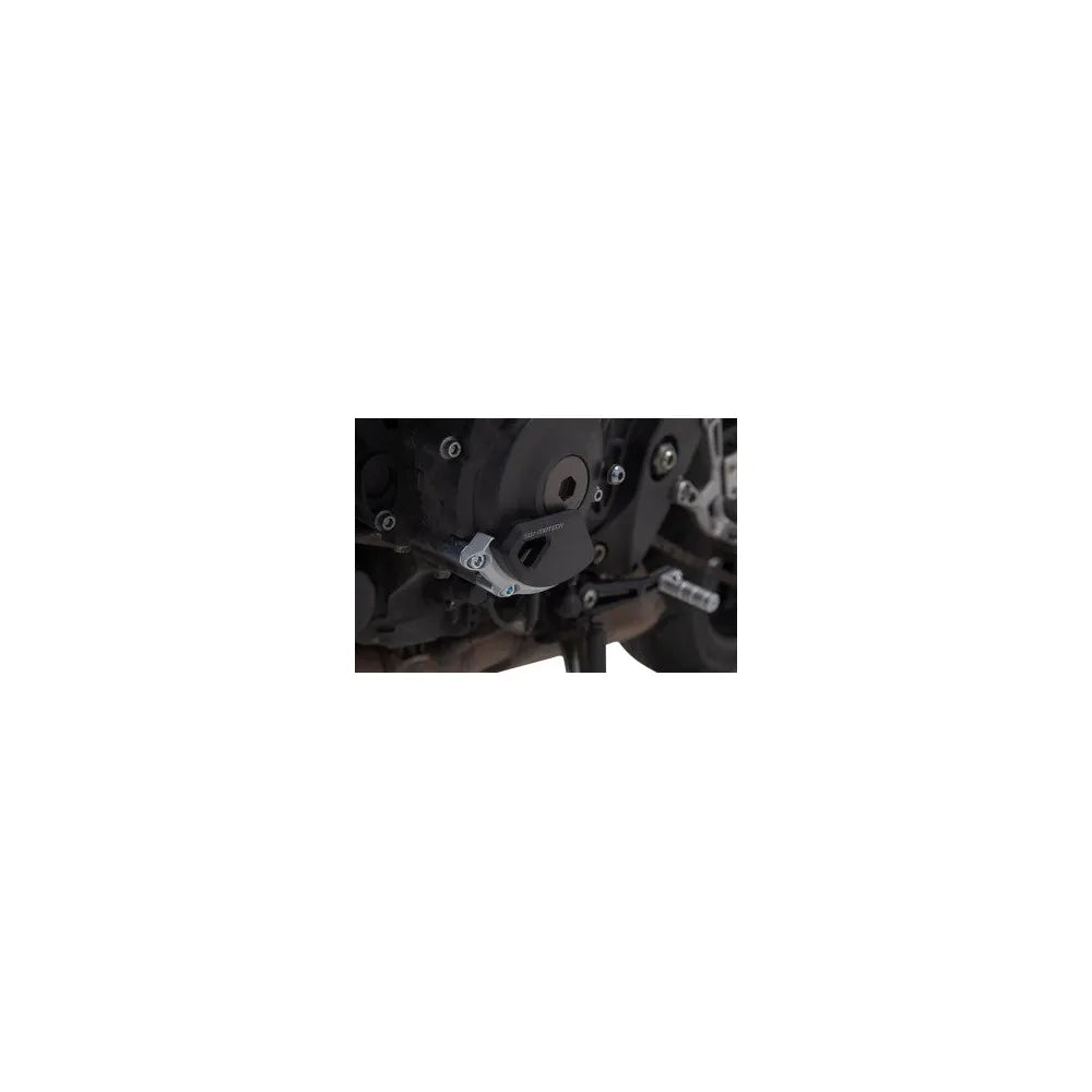 Engine Case Protector - Black/Silver - Yamaha - MT-
