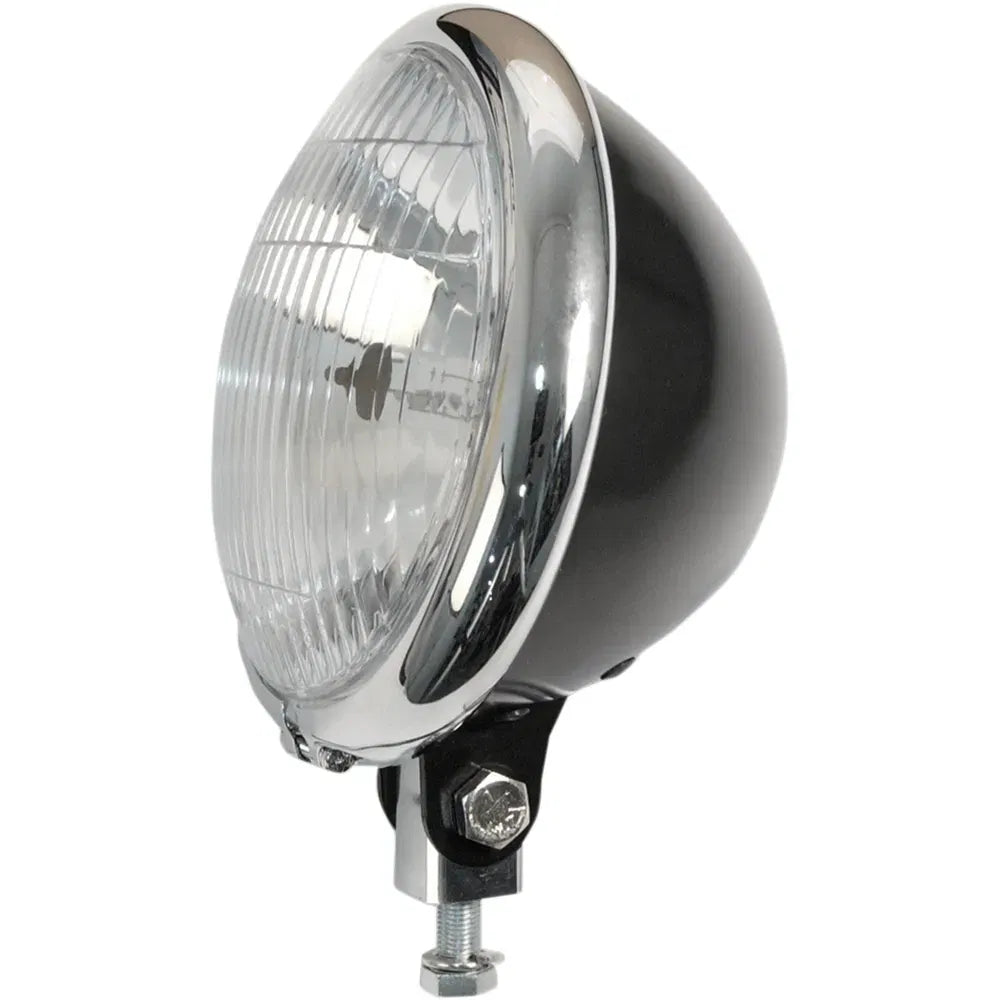 5 3/4" Headlight Assembly - Black/Chrome