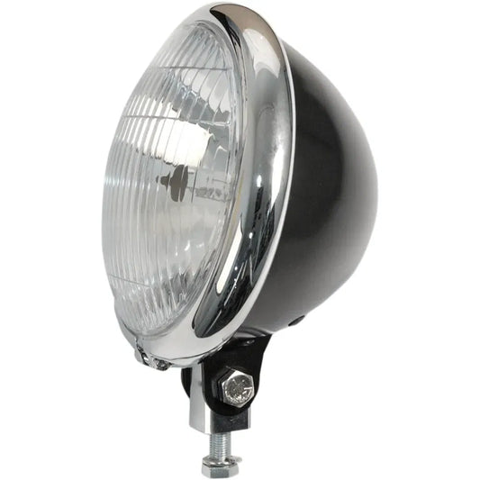 5 3/4" Headlight Assembly - Black/Chrome