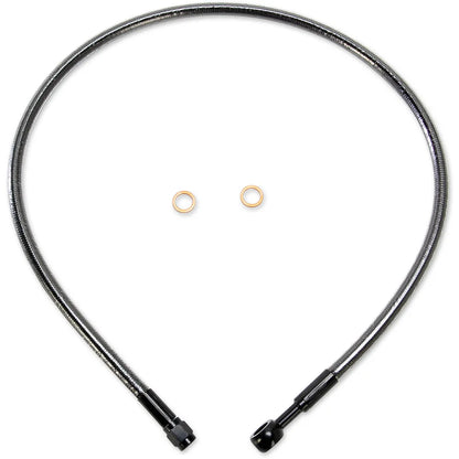 Kit de línea de freno delantero específico para ABS Designer Series de longitud alternativa - Línea de freno - 10 mm - Recta - 30" - Black Pearl