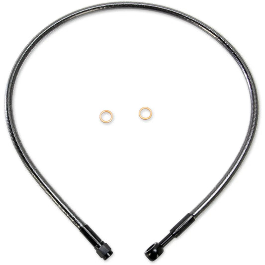 Kit de línea de freno delantero específico para ABS Designer Series de longitud alternativa - Línea de freno - 10 mm - Recta - 30" - Black Pearl