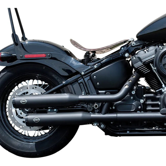 Grand National Race Mufflers for Softail - Black