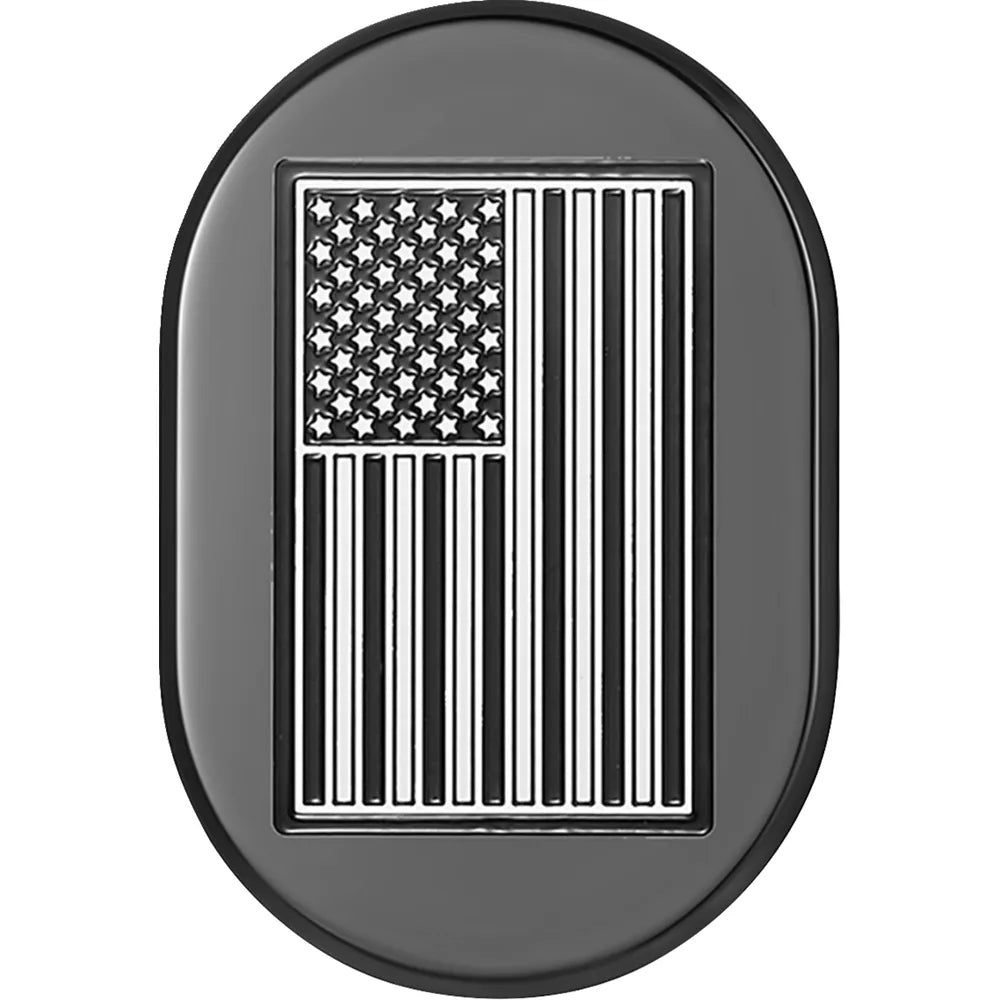 Cubierta de antena - Cubierta de antena - Guardabarros trasero derecho - Bandera estadounidense con corte en contraste - Negro