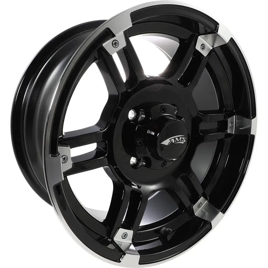 Wheel - Front/Rear - Machined Black - 15x7 - 4/110 - 5+2
