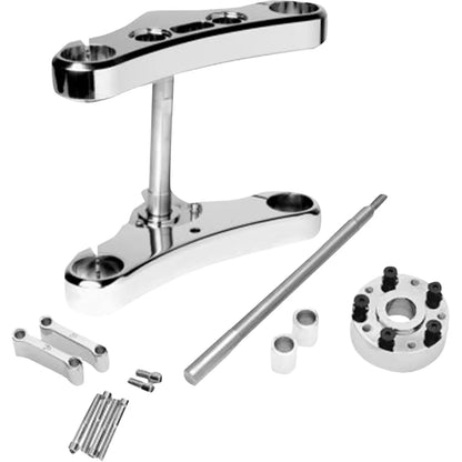 Kit de conversión de árbol triple Wide Glide - Kit de conversión de árbol triple - 49 mm - Negro - Rastrillo de 3° - Elite Smooth