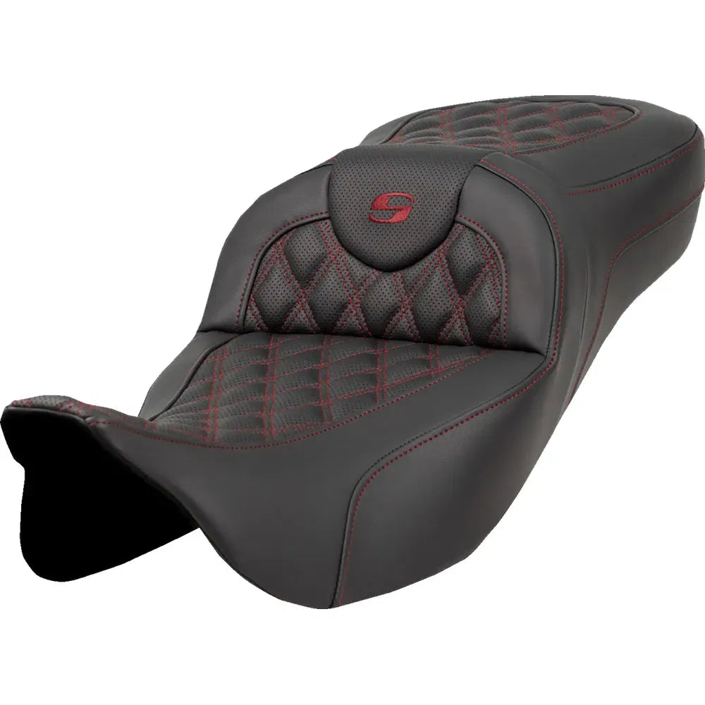 Asiento RoadSofa™ de alcance extendido - Asiento Roadsofa™ de alcance extendido - Costura de celosía - Costura color burdeos - sin respaldo - FL '08-'24