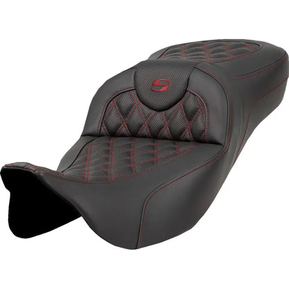 Asiento RoadSofa™ de alcance extendido - Asiento Roadsofa™ de alcance extendido - Costura de celosía - Costura color burdeos - sin respaldo - FL '08-'24