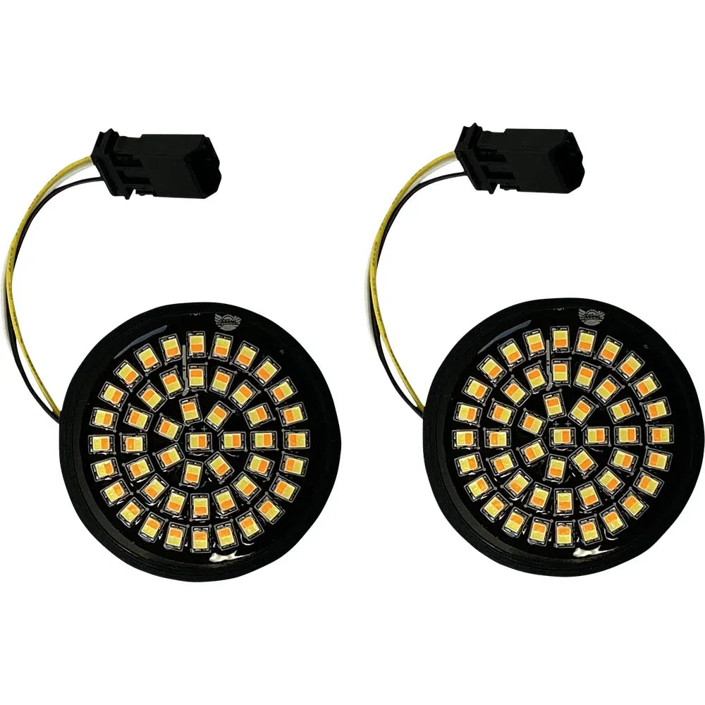 Genesis® 4 inserciones de señales de giro led sólidas de color ámbar/blanco (sin halos) para cvo™