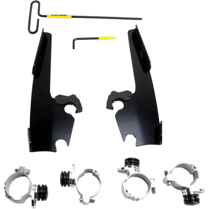 Kit de montaje completo con bloqueo de gatillo para parabrisas Fats/Slim - Kit de montaje Fats/Slim - Negro - XL12C
