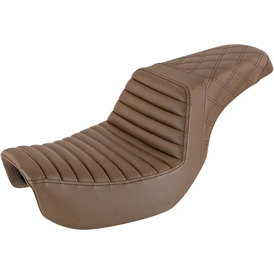 Step Up Seat - Tuck and Roll/Lattice Stitched - Brown3311