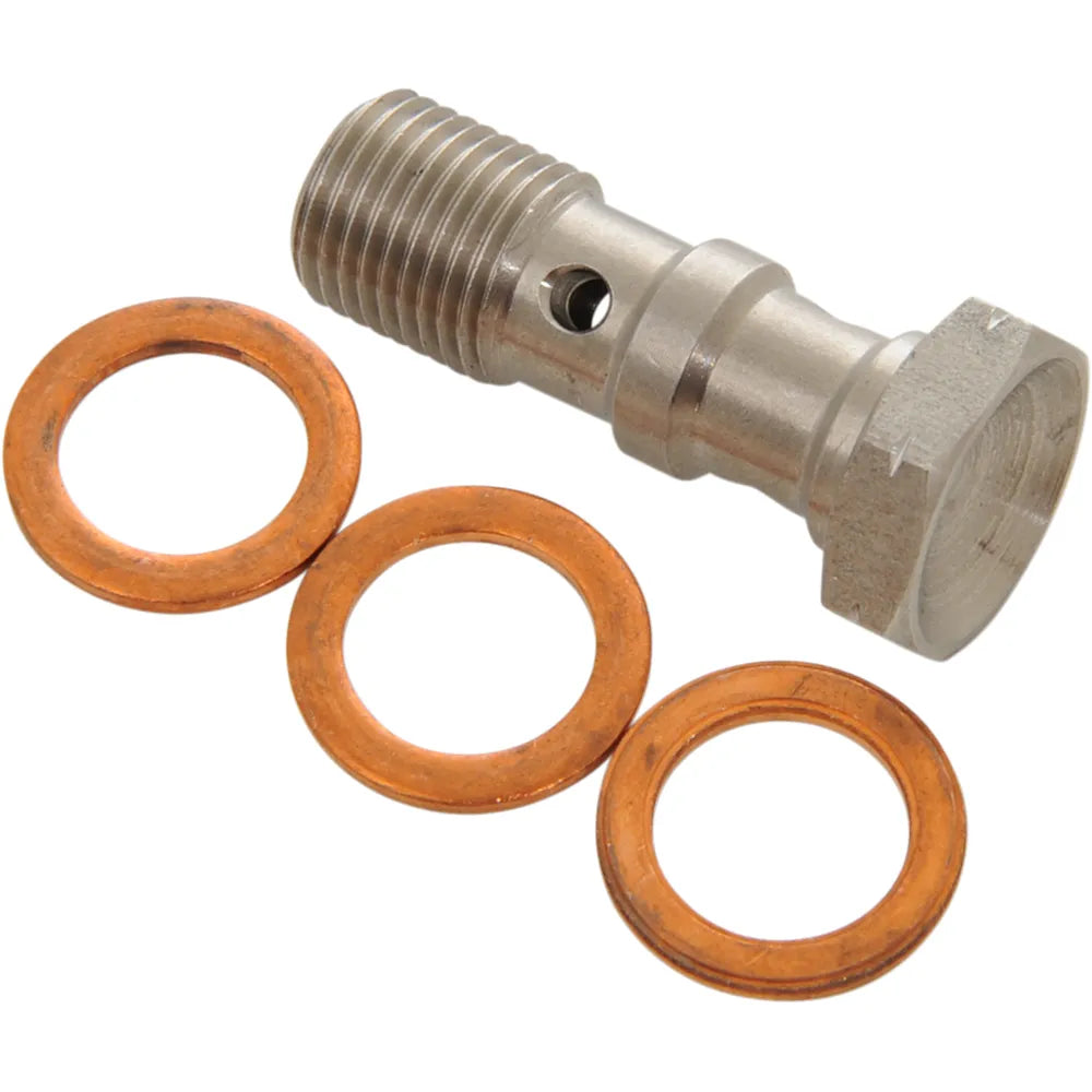 Banjo Bolt - 10 mm x 1 mm - Double - Stainless Steel