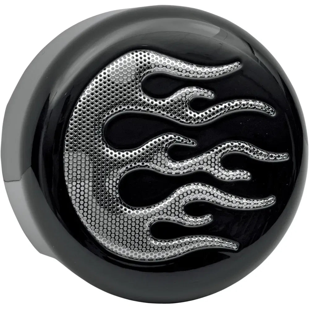 Horn Cover - Black with Chrome Flame