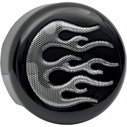 Horn Cover - Black with Chrome Flame