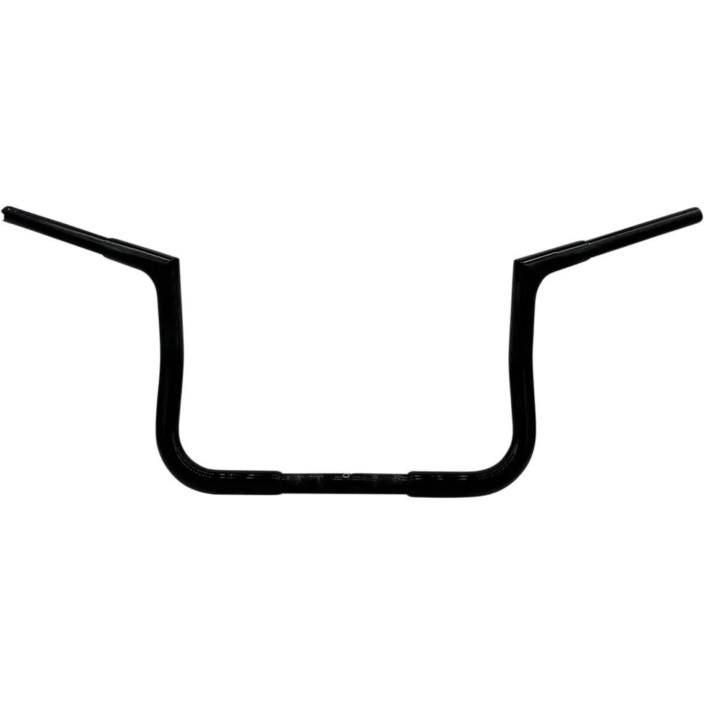 10" Black 1-1/4" Flat Top Handlebar
