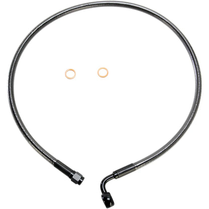 Kit de línea de freno delantero específico para ABS Designer Series de longitud alternativa - Línea de freno - 10 mm-90° - 28" - Black Pearl