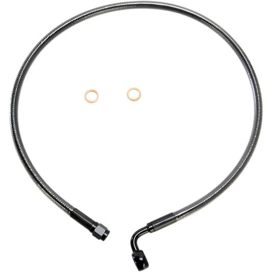 Kit de línea de freno delantero específico para ABS Designer Series de longitud alternativa - Línea de freno - 10 mm-90° - 28" - Black Pearl