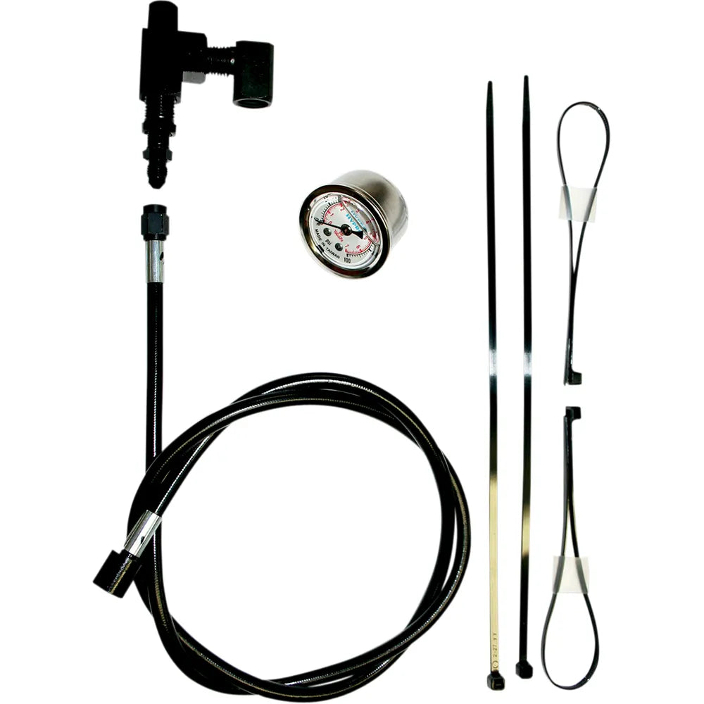 Remote Oil Pressure Gauge/Line Kit - Black