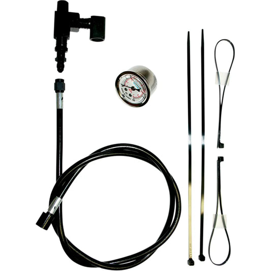 Remote Oil Pressure Gauge/Line Kit - Black