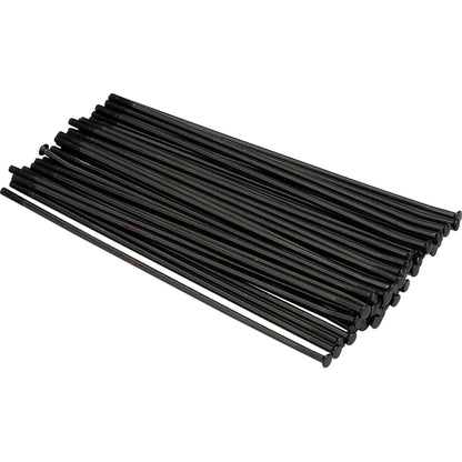 Juego de Radios MX1 de Acero Inoxidable - Juego de Radios MX1 - Acero Inoxidable - Traseros - Negro - 18" - Calibre 8 - Gas Gas/KTM/Husqvarna
