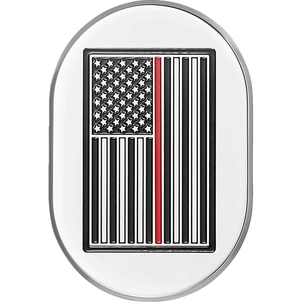 Cubierta de antena - Cubierta de antena - Guardabarros trasero derecho - Bandera americana de línea roja - Cromo