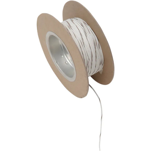 100' Wire Spool - 18 Gauge - White/Brown