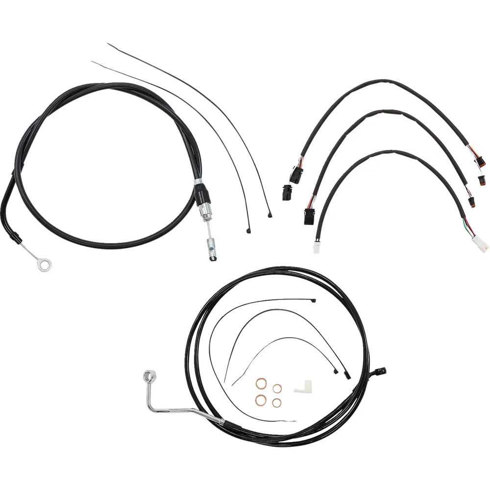 Kit de instalación de manillar XR - Kit de instalación de manillar XR - Perchas para monos de 15"-17" - FLH '21 - Negro