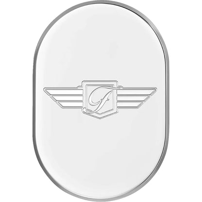 Cubierta de antena - Cubierta de antena - Guardabarros trasero izquierdo - Logotipo FD - Acero inoxidable pulido