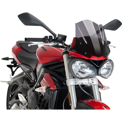 Parabrisas Naked de nueva generación - Parabrisas deportivo de nueva generación - 12-1/4" - Ahumado oscuro - Street Triple 765
