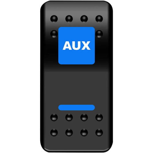 Rocker Switch - Auxilary Power - Blue