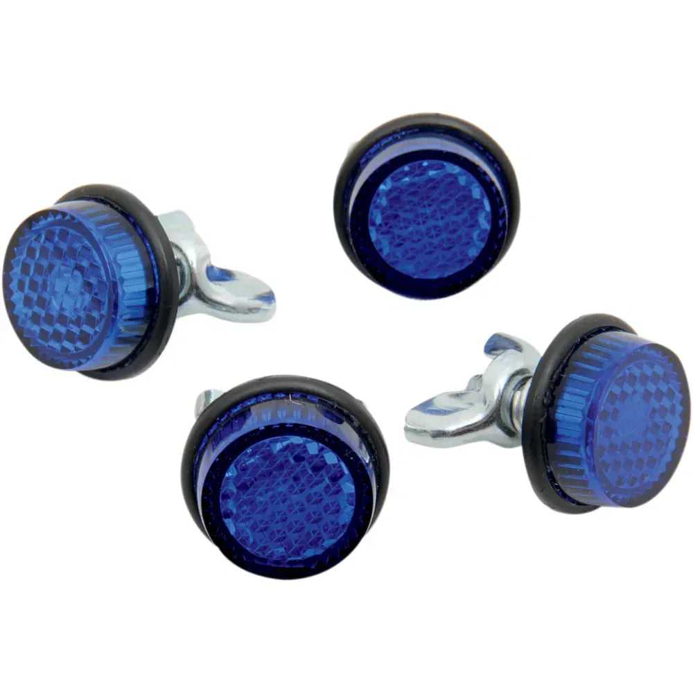 License Plate Reflectors - 4ct - Blue