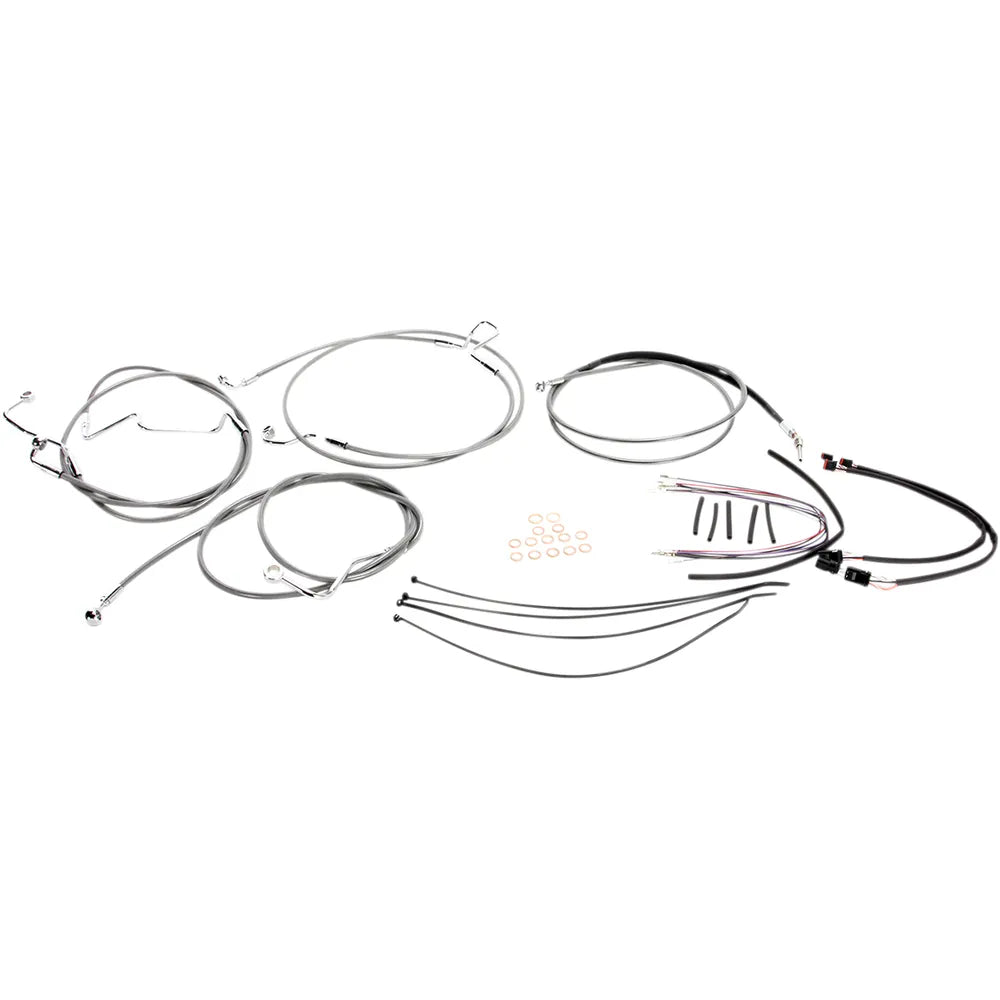 Kit de instalación de manillar XR - Kit de instalación de manillar XR - Perchas para monos de 12"-14" - FLTRX '15 - Acero inoxidable