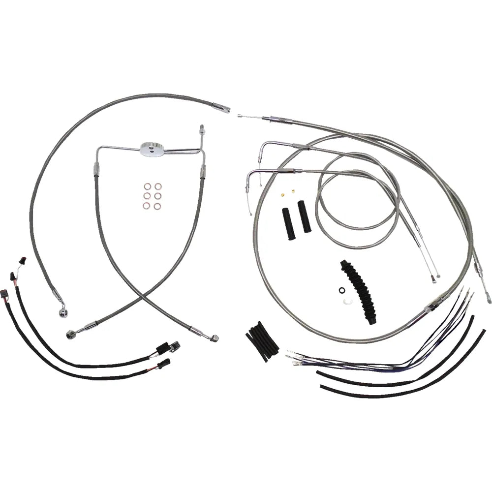 Kit de instalación de manillar XR - Kit de instalación de manillar XR - Perchas para monos de 12"-14" - FXDF '12-'17 - Acero inoxidable