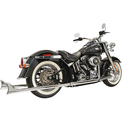 Sistema de escape True Duals con silenciadores de cola de pez, sin deflectores - Sistema de escape True Duals con silenciadores de cola de pez - 39" - Softail