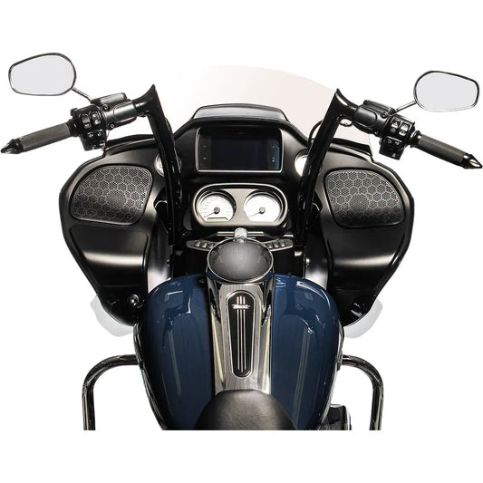 14" Black 1-1/2" Pointed Top Handlebar