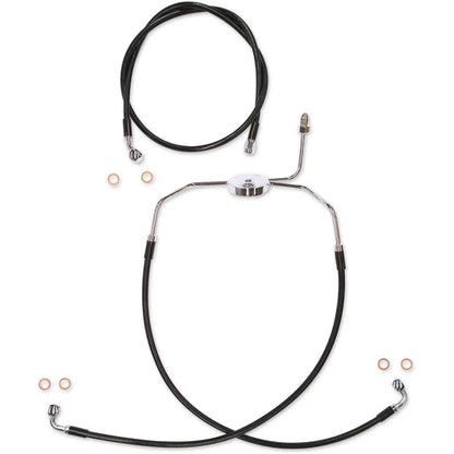 Kit de línea de freno delantero XR de acero inoxidable Extreme Response - Kit de línea de freno - XR - Negro